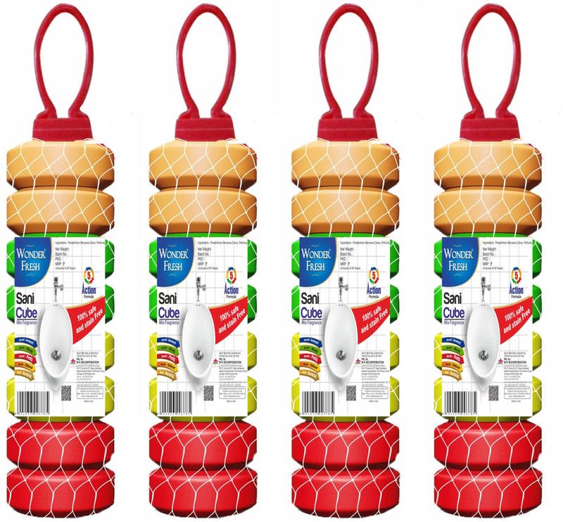 wonder fresh Strawberry, Mogra, Lemon, Rose, Sandal, Jasmine,Lavender Blocks  (4 x 100 g)