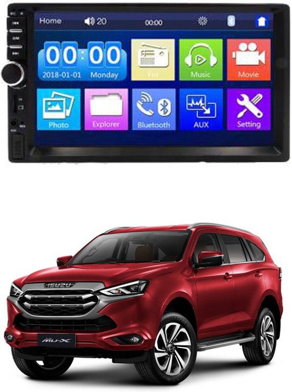 AYW 7 INCH Double Din Car Screen Stereo Media Player Audio Video Touch Screen Stereo Full HD with MP3/MP4/MP5/USB/FM Player/WiFi/Bluetooth & Mirror Link For MU-X Car Stereo  (Double Din)