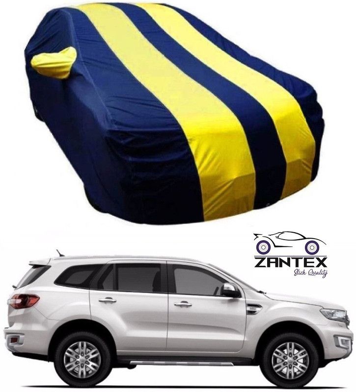 ZANTEX Car Cover For Ford Endeavour (With Mirror Pockets)  (Blue, Yellow)