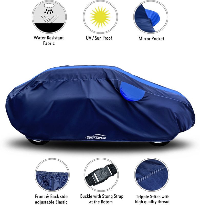 XAFO Car Cover For Mitsubishi Lancer (With Mirror Pockets)  (Blue)