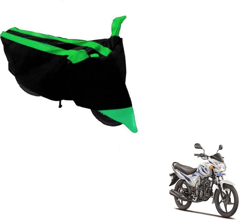 MOCKHE Two Wheeler Cover for Suzuki  (Hayate, Black, Green)