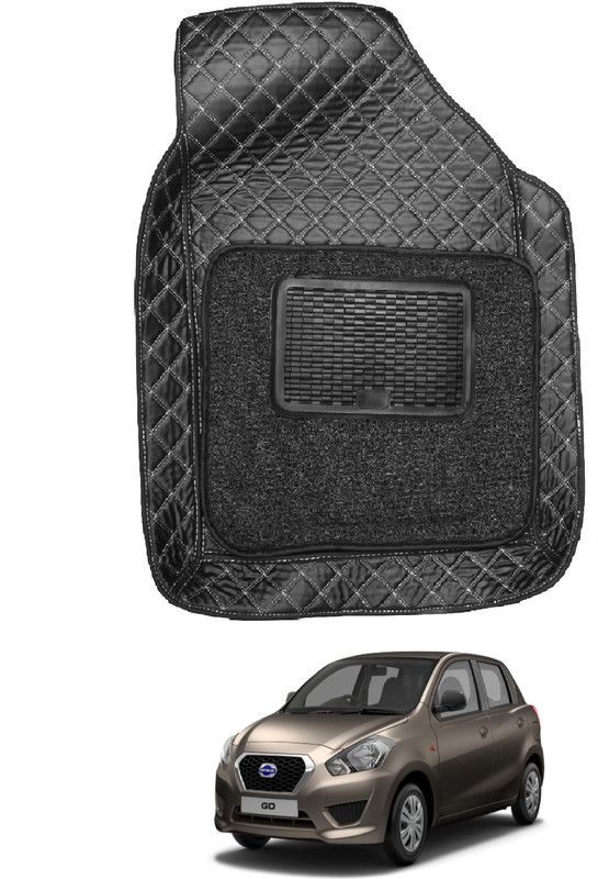 Auto Hub Leatherite 7D Mat For Datsun Go  (Black)