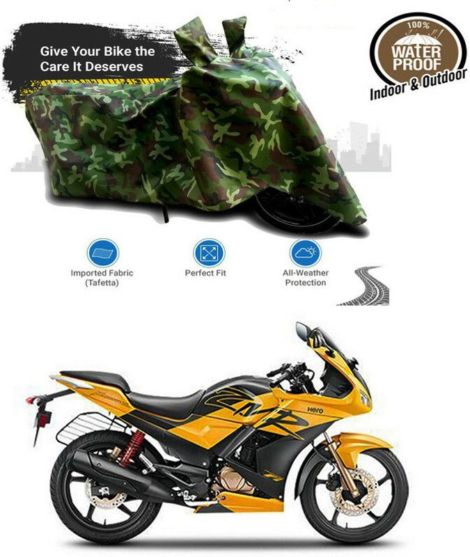 AutoGalaxy Waterproof Two Wheeler Cover for Hero  (Karizma ZMR, Multicolor)
