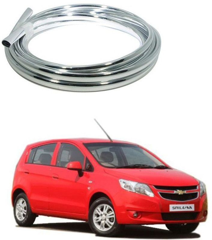 PRTEK Plastic Car Door Guard  (Silver, Pack of 1, Chevrolet, UVA)