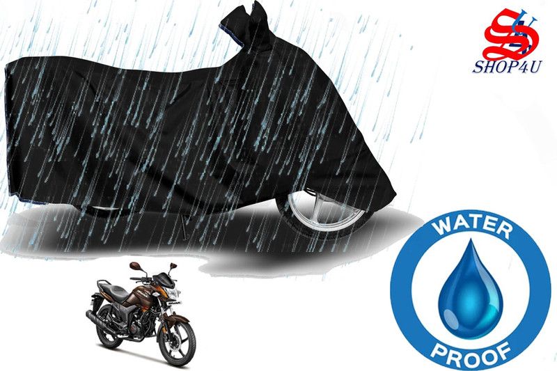 SHOP4U Waterproof Two Wheeler Cover for Hero  (Hunk, Black)