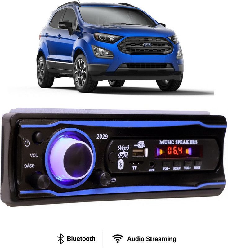 Purpleheart Blue Stereo-999 BLUETOOTH/USB/SD/AUX/FM/MP3 (BLUE & Black)P-126 Car Stereo  (Single Din)