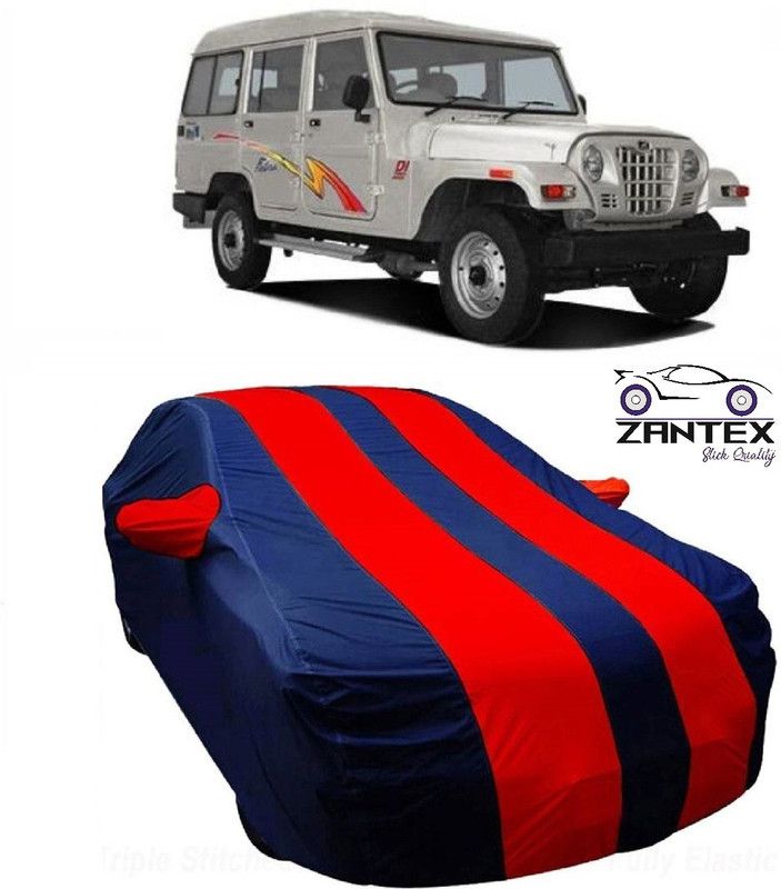 ZANTEX Car Cover For Mahindra Marshal (With Mirror Pockets)  (Blue, Red)