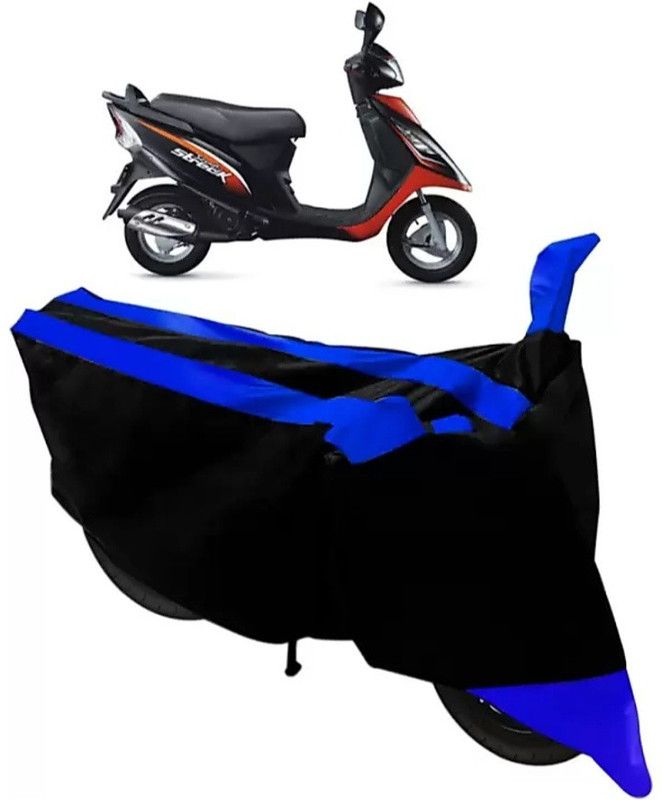 KAROBAR Two Wheeler Cover for Hero  (Maestro, Black, Blue)