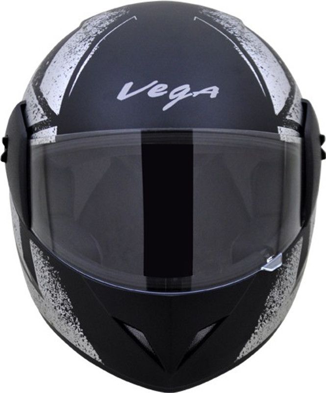 VEGA Cliff DX Adventure Motorbike Helmet  (Dull Black, Silver)