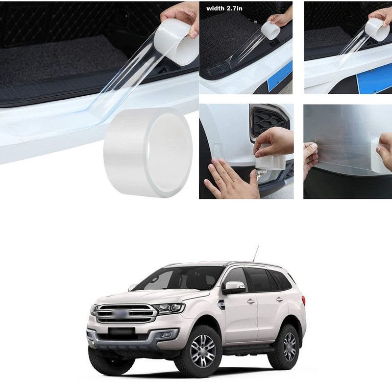PROEDITION Plastic, Rubber Car Bumper Guard  (White, Pack of 1, Ford, Endeavour)