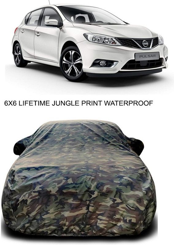 Genipap Car Cover For Nissan Pulsar (With Mirror Pockets)  (Multicolor)