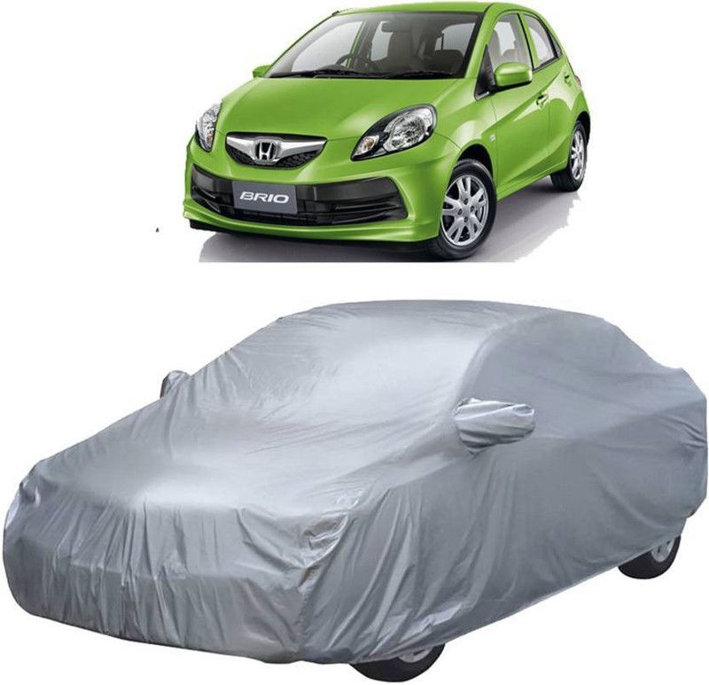carbox Car Cover For Honda Brio (Without Mirror Pockets)  (Silver)