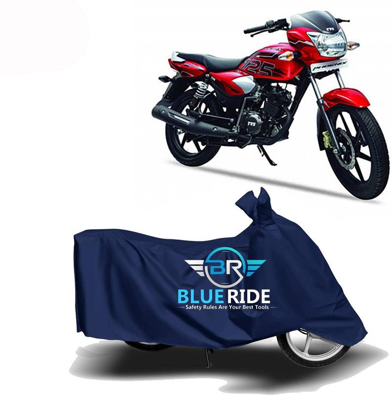 BLUERIDE Two Wheeler Cover for TVS  (Phoenix, Blue)