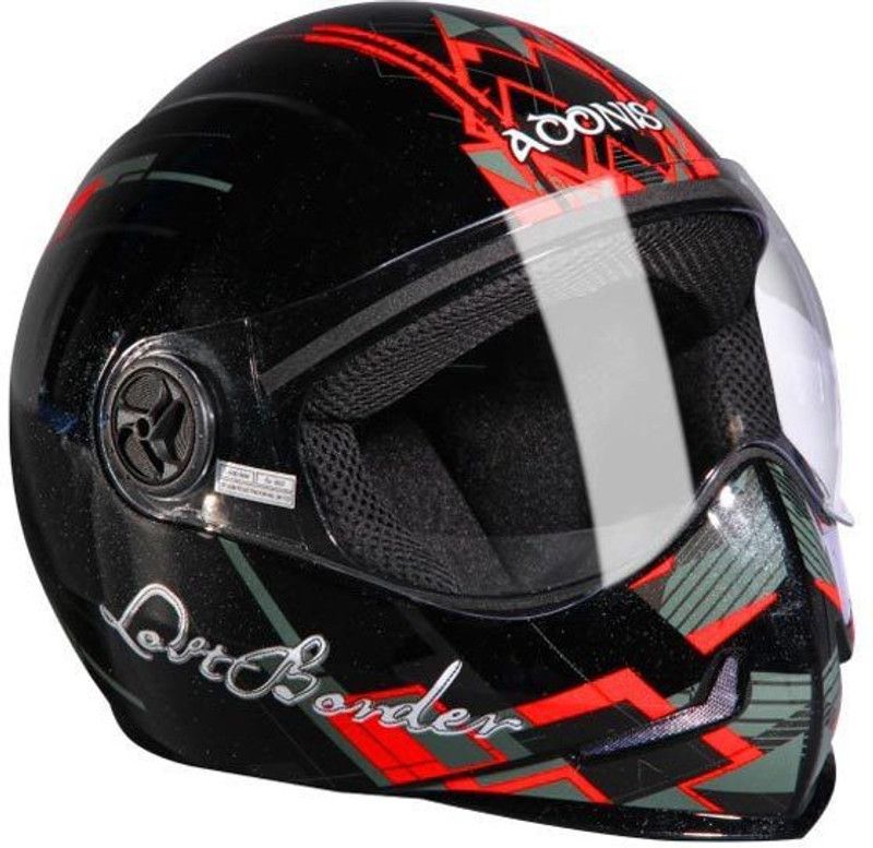 Steelbird SB Adonis Lost Border Motorbike Helmet  (Mat Black and Red)