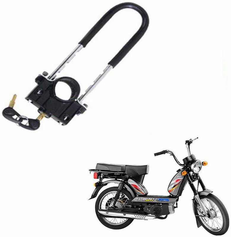 AS TRADERS U-Type Bike Anti Theft Front Shocker Lock Wheel Lock for Heavy Duty Super XL Wheel Lock  (Black)