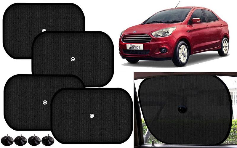Auto Kite Side Window Sun Shade For Ford Aspire  (Black)