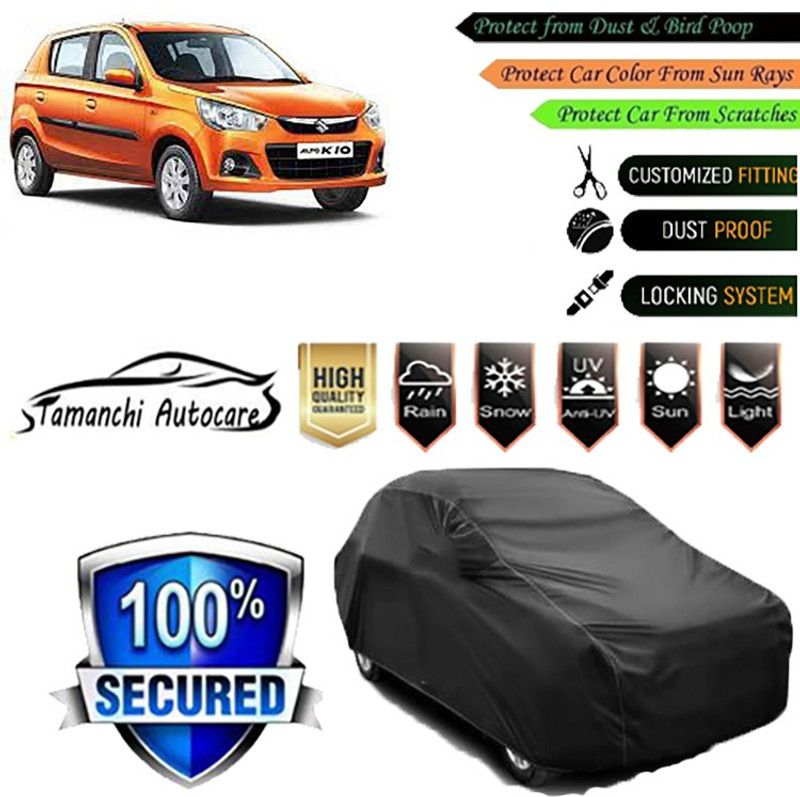 Tamanchi Autocare Car Cover For Maruti Suzuki Alto K10  (Black)