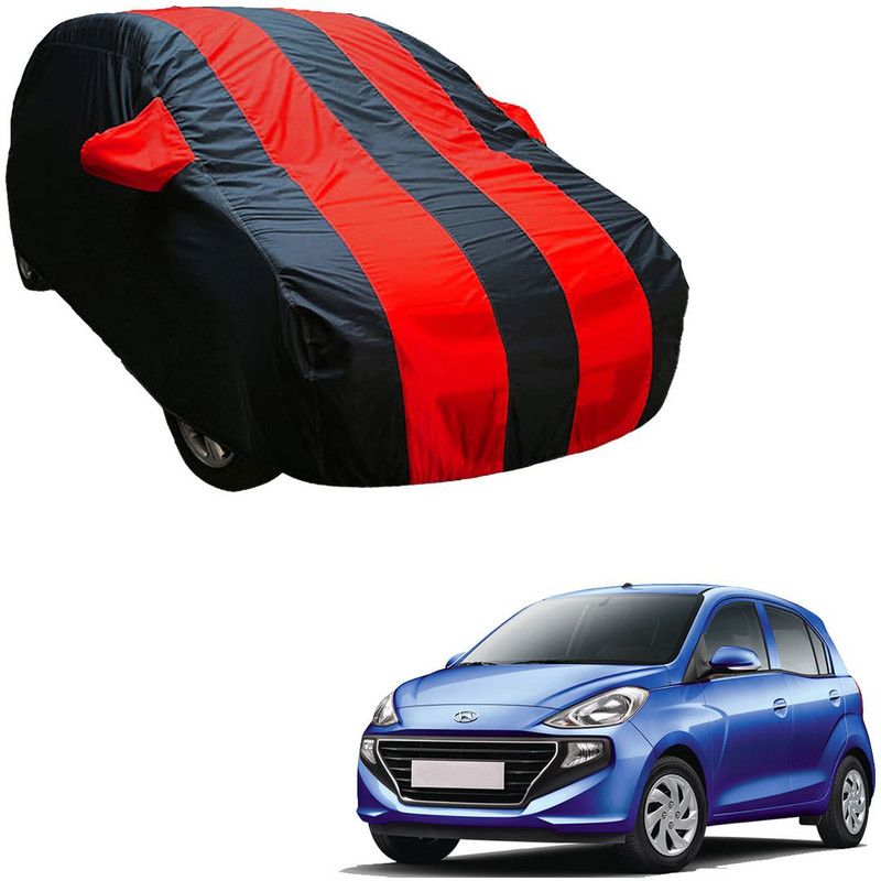 SS Zeeber Car Cover For Hyundai Santro LS ZIP DRIVE (With Mirror Pockets)  (Blue, Red)