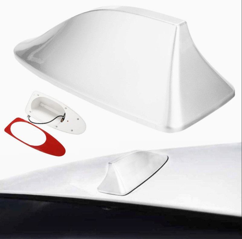 EliteAuto Premium 100% Working Shark Fin car Antenna Roof ABS Material Waterproof (WHITE) SHARK FIN ANTENNA (COPPER) Whip Vehicle Antenna