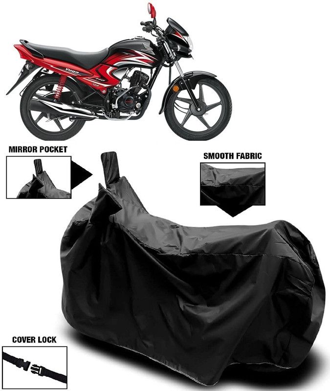 AutoFave Two Wheeler Cover for Honda  (Dream Yuga, Black)