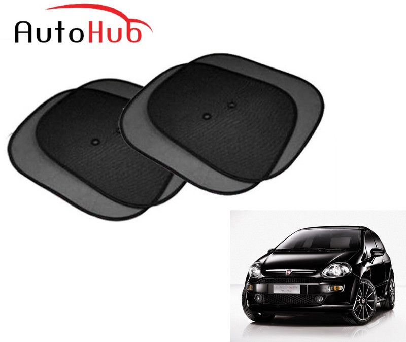 Auto Hub Side Window Sun Shade For Fiat Punto Evo  (Black)