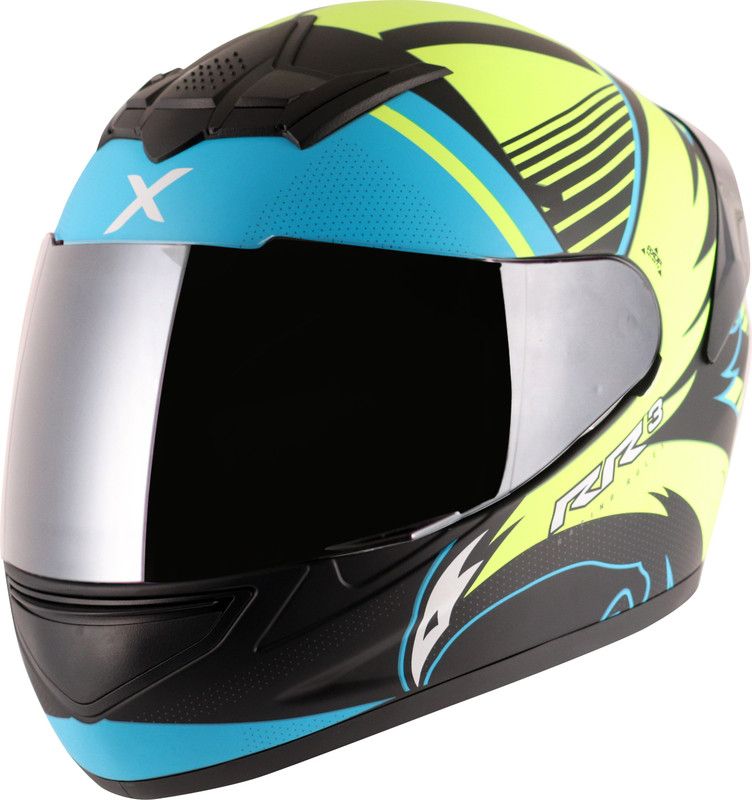 Axor Rage RR3 Motorsports Helmet  (Dull Black, Neon Yellow)