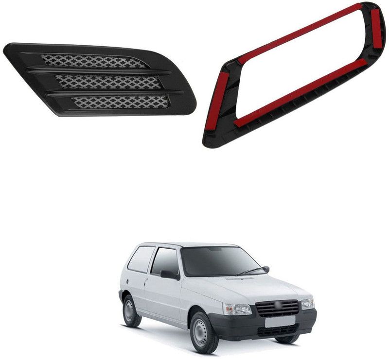 PECUNIA Car Hood Vent Exterior Side Scoop Hood Cover,Exterior Hood Air Vent Trim 316 Matte, Glossy Fiat Uno Side Garnish