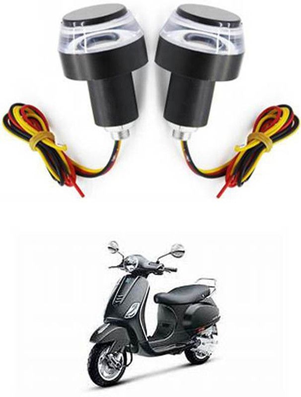 FKOK Bike Handle Bar LED White/Blue For Vespa VXL Bike Handlebar Weights  (2 clear, Blue)