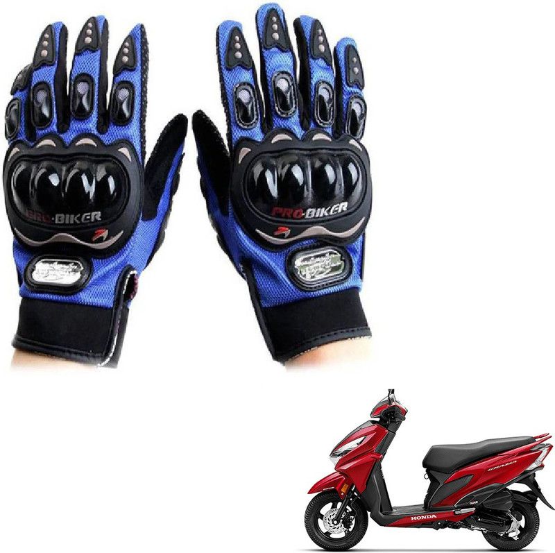 KOZDIKO Pro Biker Gloves Blue For Honda Grazia Riding Gloves  (Blue)