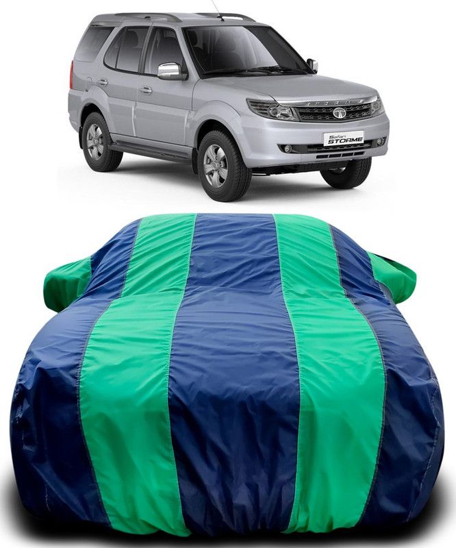 MoTRoX Car Cover For Tata Safari Storme (With Mirror Pockets)  (Blue, Green)