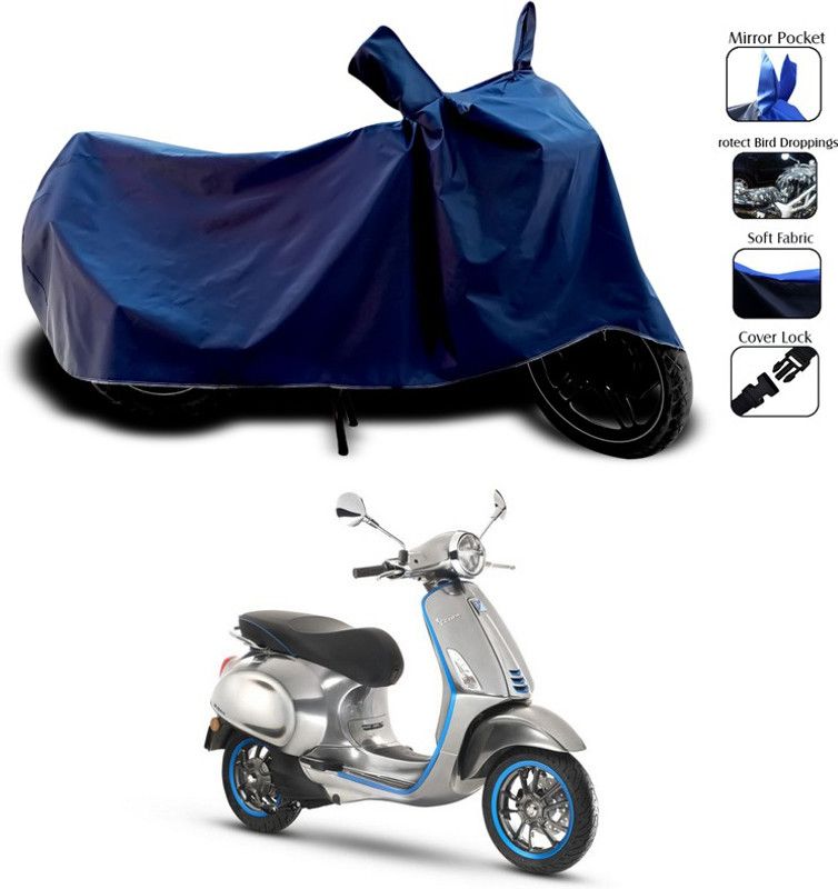 SEBOMGO Waterproof Two Wheeler Cover for Vespa  (Electric, Blue)
