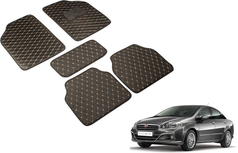 MOCKHE Leatherite Standard Mat For Fiat Linea  (Black)