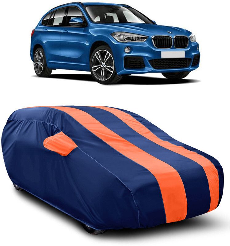 AUTOGARH Car Cover For BMW X1 (With Mirror Pockets)  (Blue, Orange)