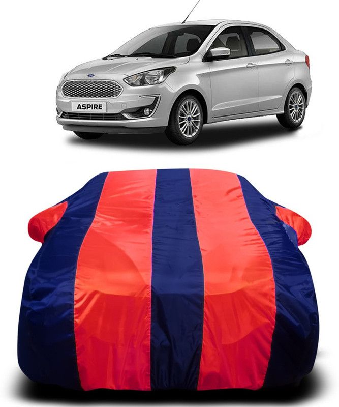 AUTOGARH Car Cover For Ford Aspire (With Mirror Pockets)  (Red, Blue)