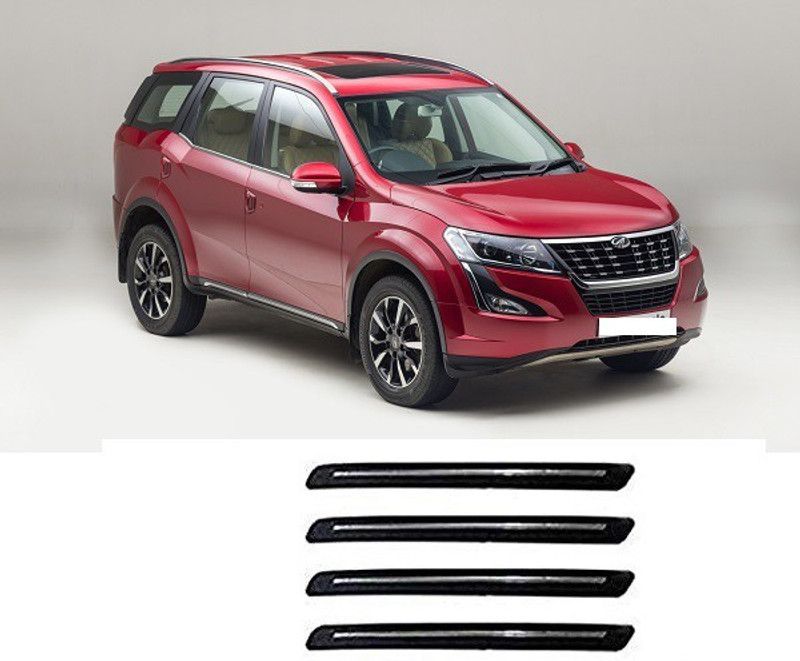 Max In Rubber Car Bumper Guard  (Black, Silver, Pack of 4 BUMPER PROTECTOR, Mahindra, XUV 500)
