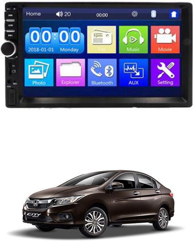 AYW 7 INCH Double Din Car Screen Stereo Media Player Audio Video Touch Screen Stereo Full HD with MP3/MP4/MP5/USB/FM Player/WiFi/Bluetooth & Mirror Link For Honda City idtec Car Stereo  (Double Din)