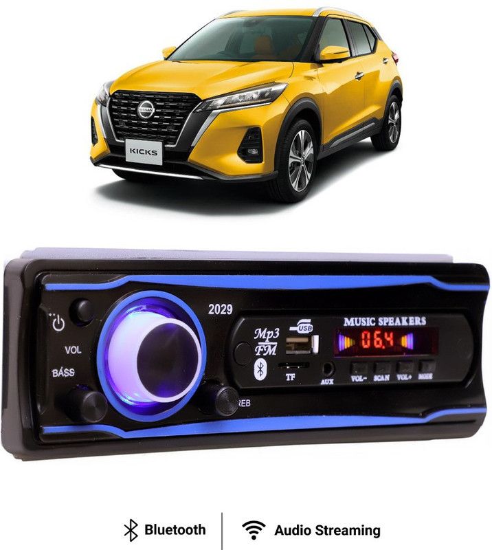 Purpleheart Blue Stereo-999 BLUETOOTH/USB/SD/AUX/FM/MP3 (BLUE & Black)P-439 Car Stereo  (Single Din)