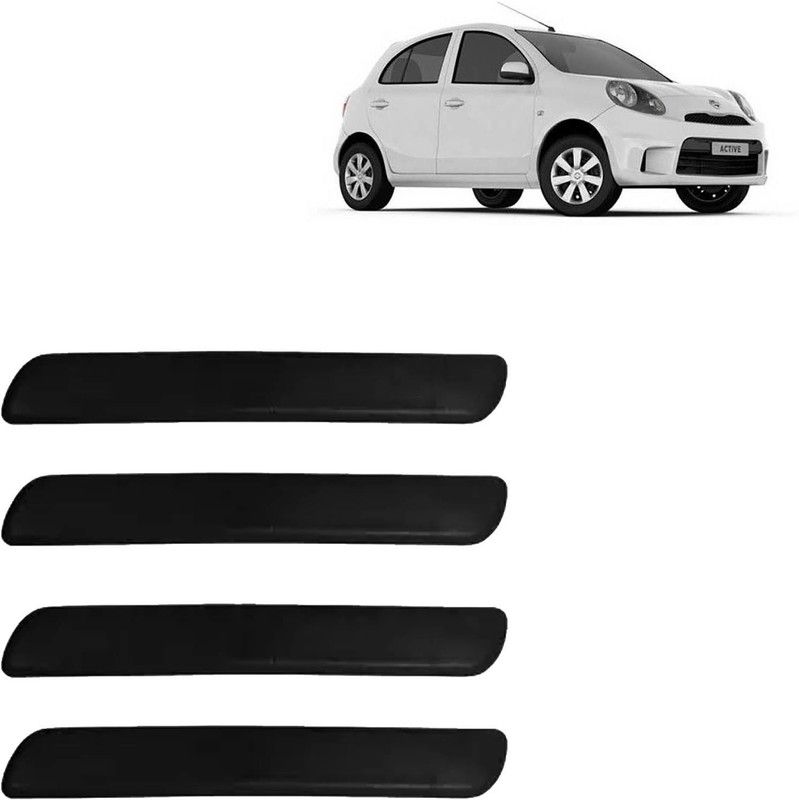 Rhtdm Silicone Car Bumper Guard  (Black, Pack of 4, Nissan, Micra Active)