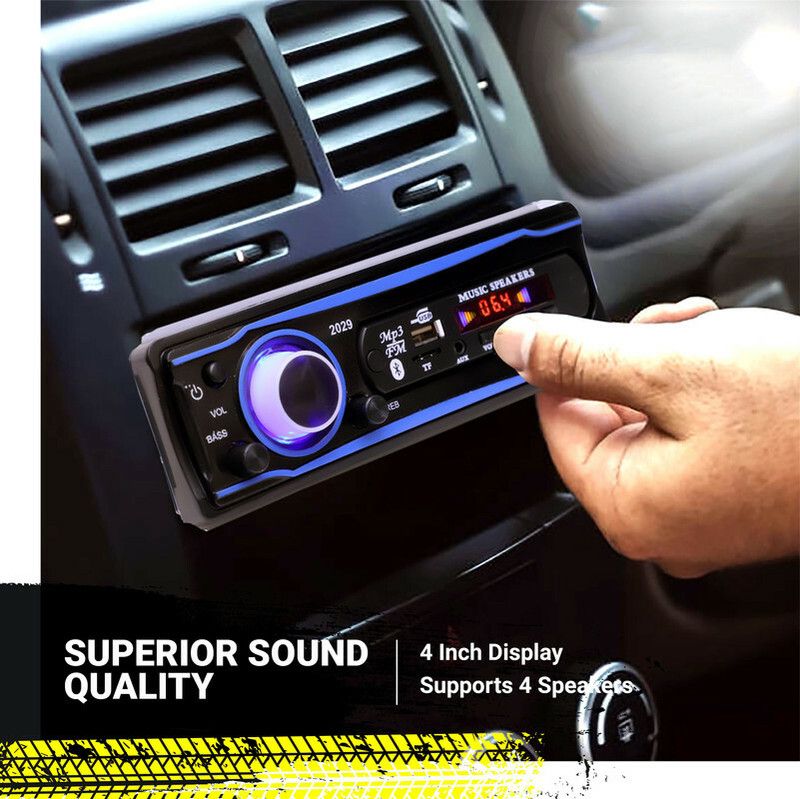 Genipap Blue 2029 USB/AUX/SD/BLUETOOTH/FM/MP3 BOOM MASTER STANDARD- GP362 Car Stereo  (Single Din)