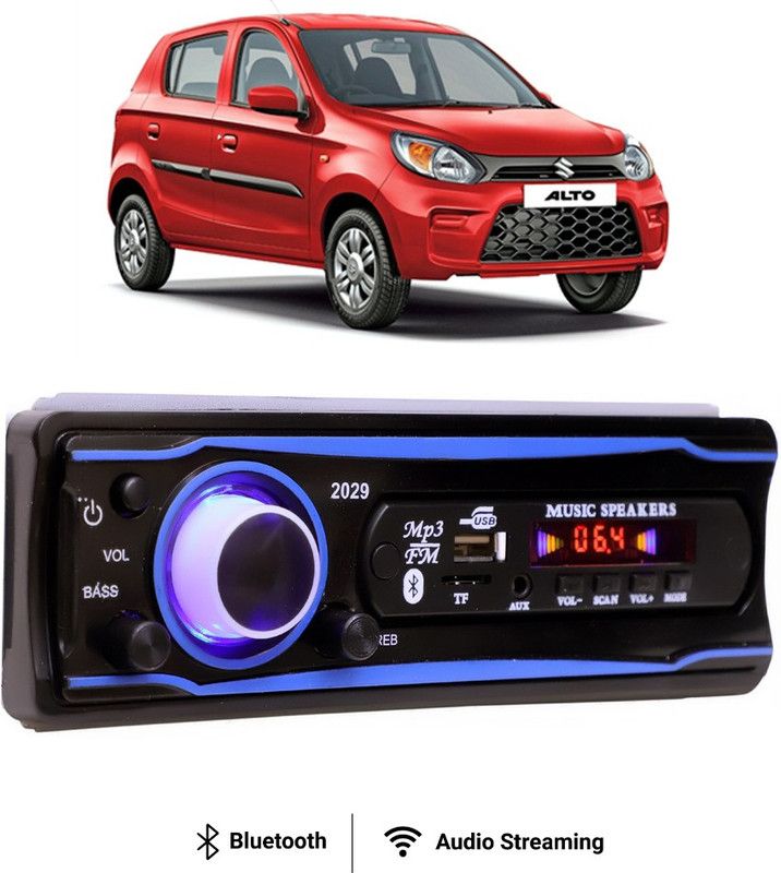Purpleheart Blue Stereo-999 BLUETOOTH/USB/SD/AUX/FM/MP3 (BLUE & Black)P-312 Car Stereo  (Single Din)
