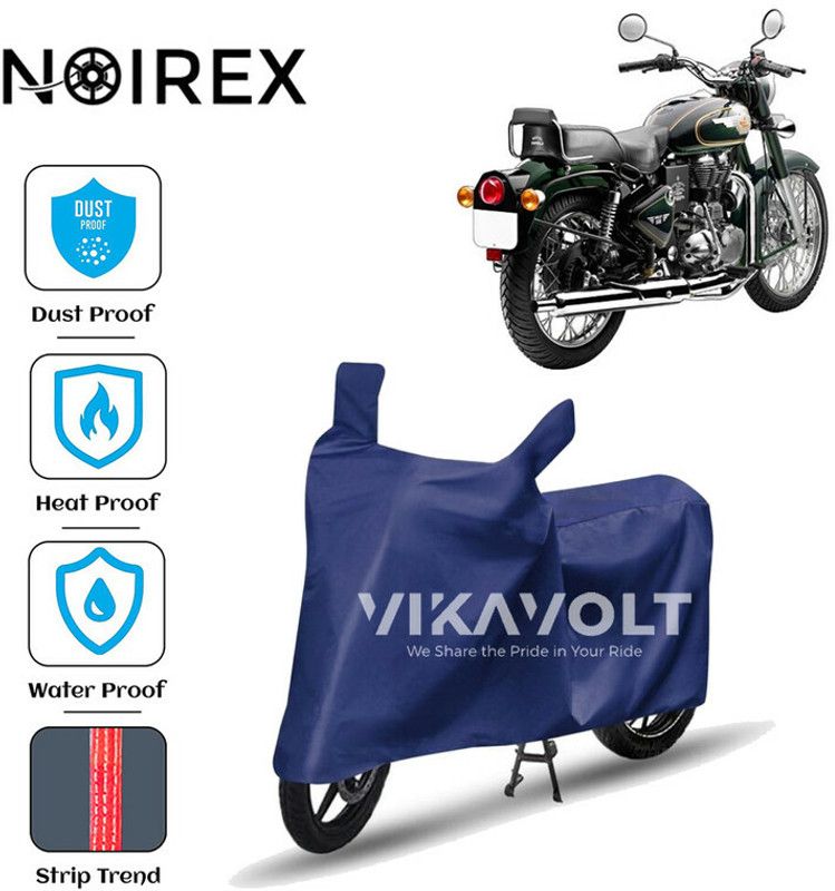 NOIREX Waterproof Two Wheeler Cover for Royal Enfield  (Bullet 500, Blue)