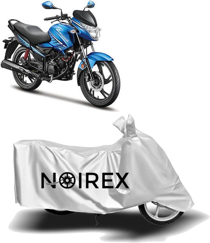 NOIREX Two Wheeler Cover for Hero  (Glamour, Silver)