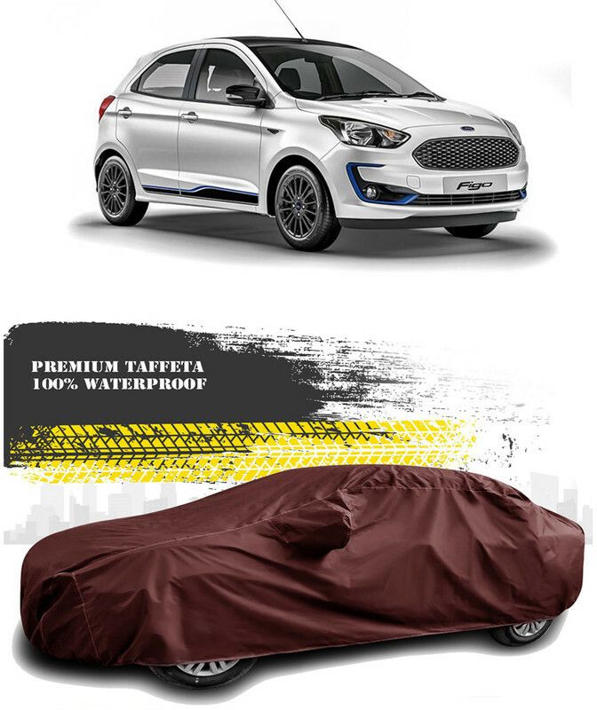 AutoTiger Car Cover For Ford Figo (With Mirror Pockets)  (Maroon)