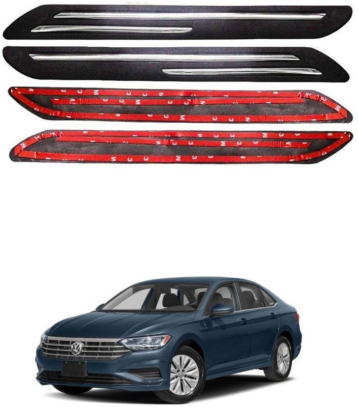 Oshotto Plastic Car Bumper Guard  (Black, Pack of 4, Volkswagen, Jetta)