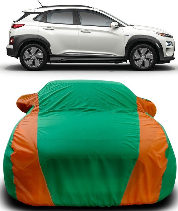ARN Car Cover For Hyundai Kona (With Mirror Pockets)  (Green, Orange)