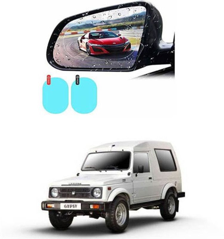 FKOK Anti-Glare Anti-Mist Protector Sticker For Gypsy MG-410 Car Mirror Rain Blocker  (Blue)