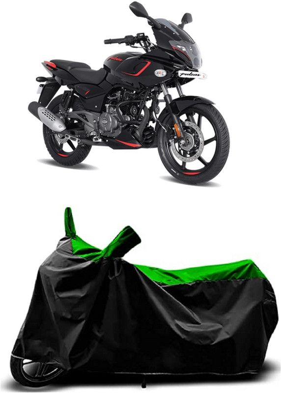 OliverX Waterproof Two Wheeler Cover for Bajaj  (Pulsar 200, Green)