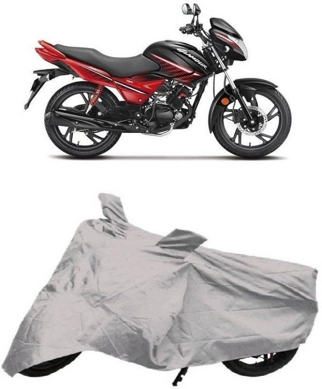 TGP GROUP Waterproof Two Wheeler Cover for Hero  (Glamour, Silver)