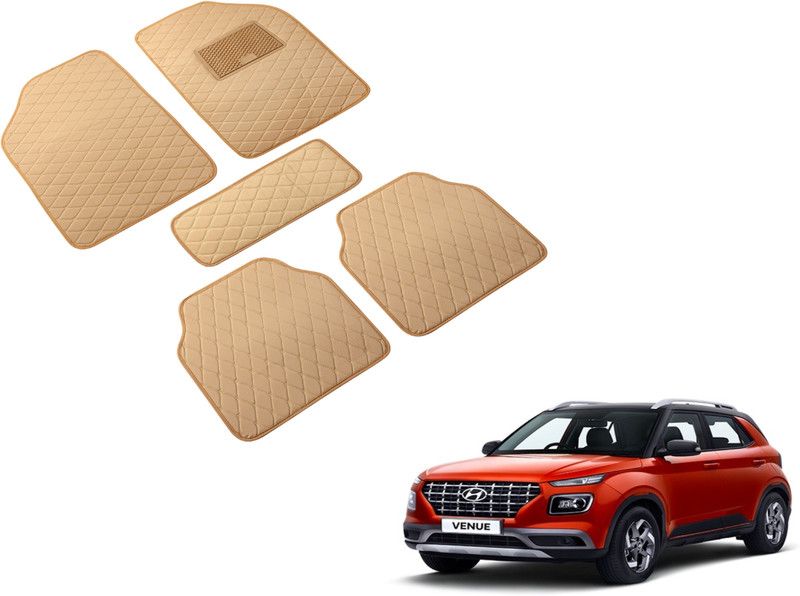 Auto Hub Leatherite Standard Mat For Hyundai Venue  (Beige)