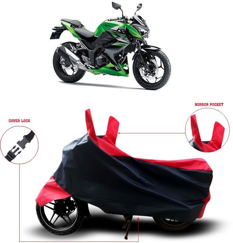 ANTHUB Two Wheeler Cover for Kawasaki  (Z250, Black)